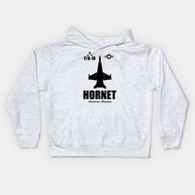 F/A-18 Hornet (distressed) Kids Hoodie by TCP